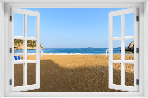 Fototapeta Naklejka Na Ścianę Okno 3D - Empty beach in Cala San Vicente Ibiza Spain