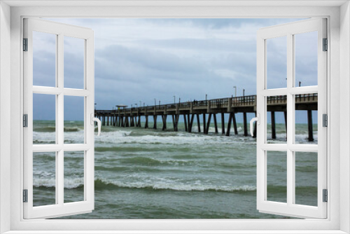 Fototapeta Naklejka Na Ścianę Okno 3D - Storm ove the Pier