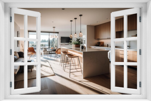 Snapshot of interior modern kitchen with granite