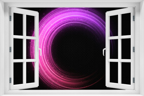 Fototapeta Naklejka Na Ścianę Okno 3D - Сolor high speed light trails. Spinning shiny ring. Luxury glittering swirl.