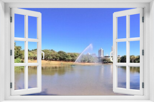 Fototapeta Naklejka Na Ścianę Okno 3D - Panorâmica do Parque Areião na cidade de Goiânia