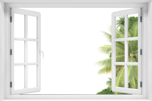 Fototapeta Naklejka Na Ścianę Okno 3D - Tropical island isolated on transparent background. 3d rendering - illustration