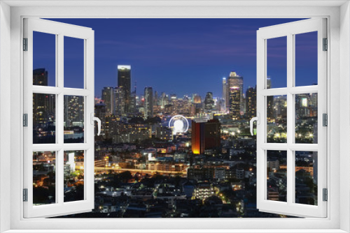 Fototapeta Naklejka Na Ścianę Okno 3D - Bangkok Cityscape at twilight