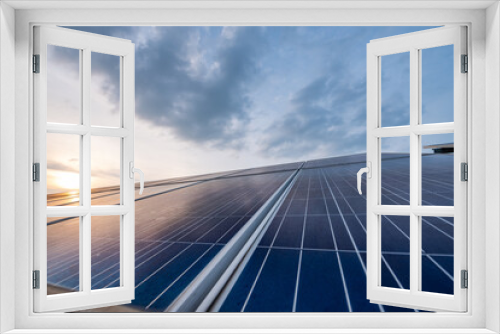 Fototapeta Naklejka Na Ścianę Okno 3D - Solar photovoltaic panels, photovoltaic power stations