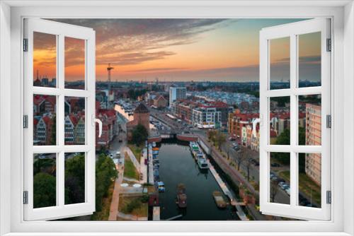 Fototapeta Naklejka Na Ścianę Okno 3D - The Main Town of Gdansk at sunset, Poland