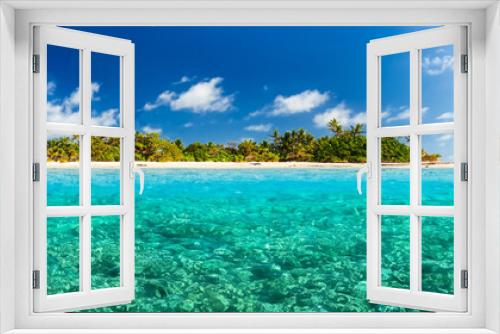 Fototapeta Naklejka Na Ścianę Okno 3D - beautiful view of an island under the sea with crystal clear waters in high resolution and sharpness