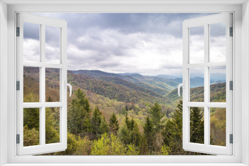 Fototapeta Naklejka Na Ścianę Okno 3D - View over the Great Smoky Mountains National Park, North Carolina, USA