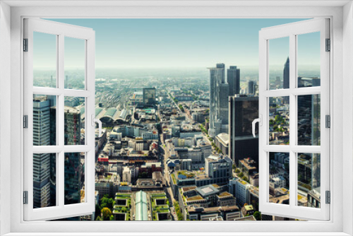 Fototapeta Naklejka Na Ścianę Okno 3D - Panoramic view of Frankfurt am Main city, Germany
