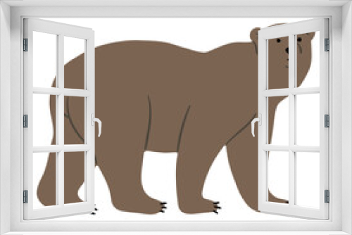 Fototapeta Naklejka Na Ścianę Okno 3D - Grizzly Bear Single 2, vector illutration