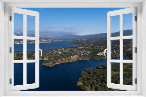 Fototapeta Naklejka Na Ścianę Okno 3D - Aerial View of Lake Cachuma, Santa Ynez Valley, Santa Barbara County	
