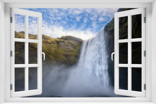 Fototapeta Naklejka Na Ścianę Okno 3D - La cascade de Skógafoss en Islande