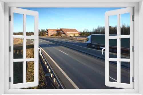 Fototapeta Naklejka Na Ścianę Okno 3D - Truck on the road