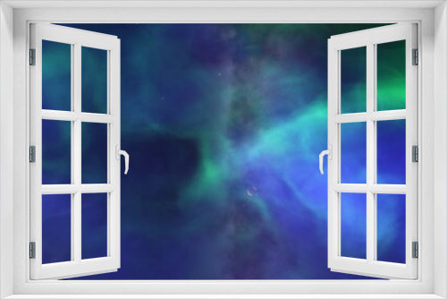 Fototapeta Naklejka Na Ścianę Okno 3D - Space background with realistic nebula and shining stars. Colorful cosmos with stardust and milky way. Magic color galaxy. Infinite universe and starry night. 3d render

