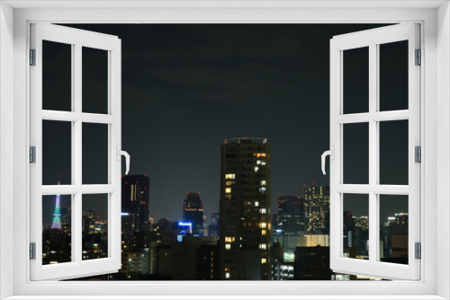Fototapeta Naklejka Na Ścianę Okno 3D - Night view of Tokyo Tower