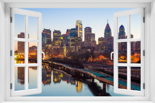Fototapeta Naklejka Na Ścianę Okno 3D - Downtown Skyline of Philadelphia, Pennsylvania.