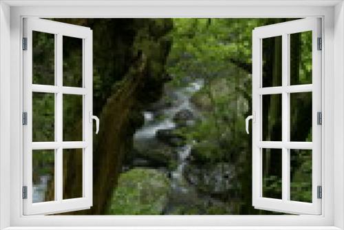 Fototapeta Naklejka Na Ścianę Okno 3D - Waterfall deep in the mountains