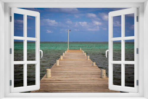 Fototapeta Naklejka Na Ścianę Okno 3D - Pier in the Caribbean