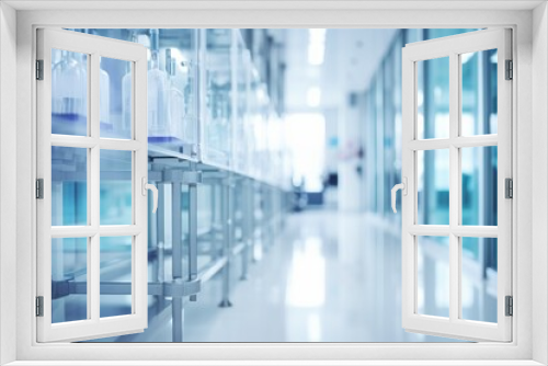 Blurred Interior Of Hospital Labs, Generative AI