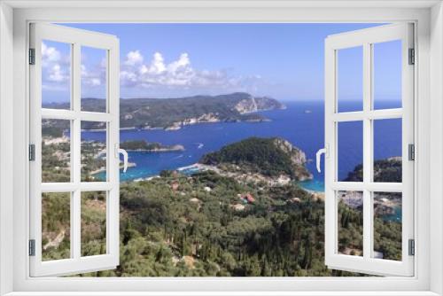 Fototapeta Naklejka Na Ścianę Okno 3D - Corfu island, Paleokastritsa panorama