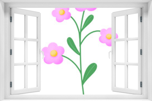 Fototapeta Naklejka Na Ścianę Okno 3D - Pink flower illustration.