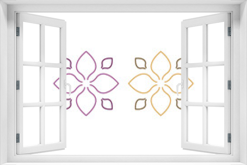 Fototapeta Naklejka Na Ścianę Okno 3D - Luxury Moroccan Ornamental Sign Symbol Logo Vector