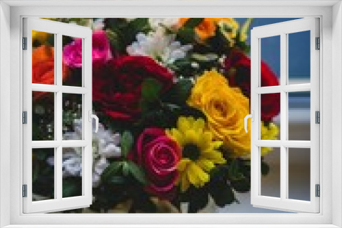 Fototapeta Naklejka Na Ścianę Okno 3D - bouquet of roses