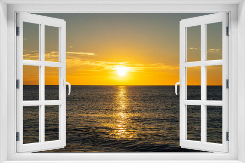 Fototapeta Naklejka Na Ścianę Okno 3D - Sunrise over Mediterranean Sea, Costa del Sol, Malaga, Spain