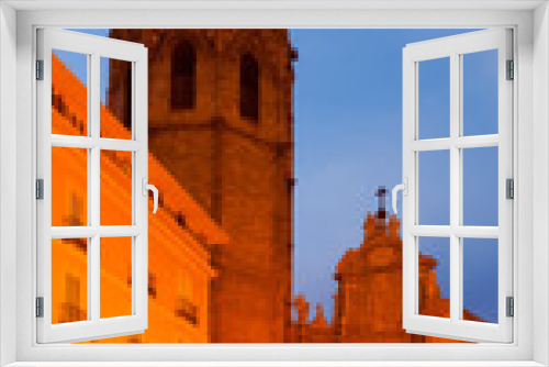 Fototapeta Naklejka Na Ścianę Okno 3D - Micalet tower and Cathedral. Valencia, Spain