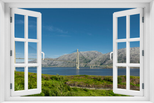 Fototapeta Naklejka Na Ścianę Okno 3D - Helgelandsbrücke nach Sandnesjøen in Norwegen