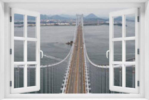 Fototapeta Naklejka Na Ścianę Okno 3D - 瀬戸大橋の塔頂から見渡す、瀬戸内海の多島美