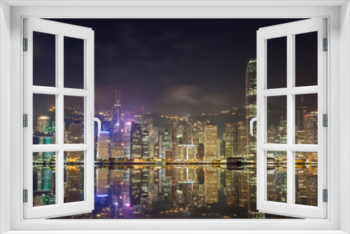 Fototapeta Naklejka Na Ścianę Okno 3D - Hong Kong city skyline view from Kowloon