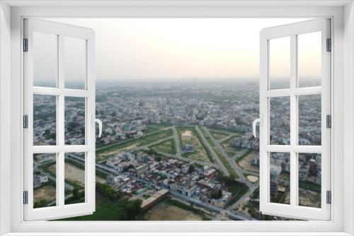 Aerial view of a housing society in Lahore, Pakistan.