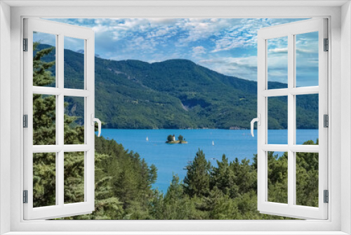 Fototapeta Naklejka Na Ścianę Okno 3D - The lake of Serre-Poncon in France, beautiful landscape in summer
