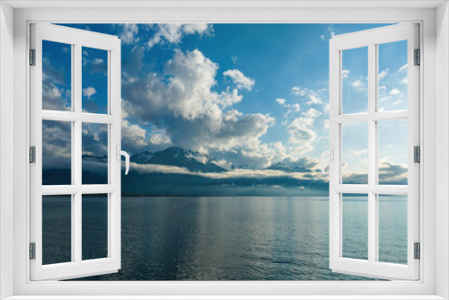 Fototapeta Naklejka Na Ścianę Okno 3D - Beautiful clouds over Lake Leman - travel photography