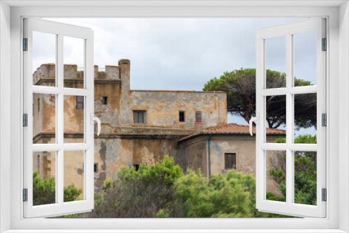 Fototapeta Naklejka Na Ścianę Okno 3D - Zabytek Torre Nuova we Włoszech