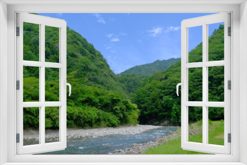 Fototapeta Naklejka Na Ścianę Okno 3D - 川の風景