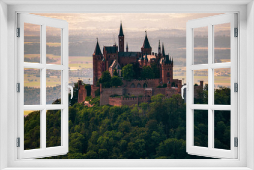 Fototapeta Naklejka Na Ścianę Okno 3D - Panoramic view of Hohenzollern Castle in Germany.