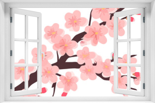 Fototapeta Naklejka Na Ścianę Okno 3D - sakura cherry blossom flower element
