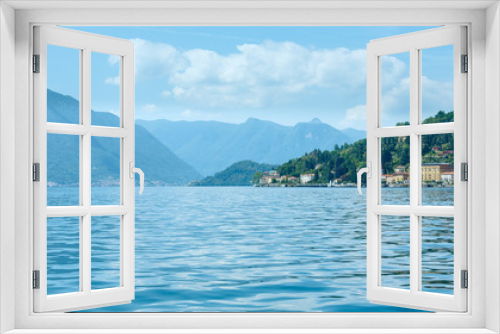Fototapeta Naklejka Na Ścianę Okno 3D - Lake Como (Italy) view from ship