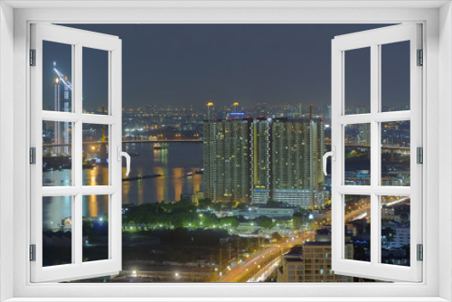 Fototapeta Naklejka Na Ścianę Okno 3D - view of Bangkok