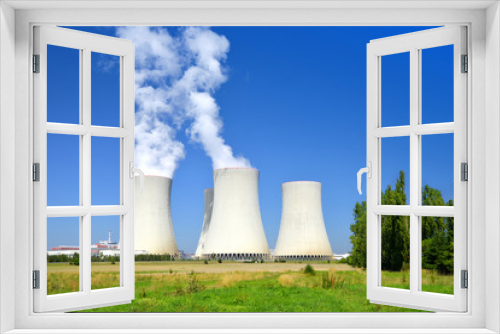 Fototapeta Naklejka Na Ścianę Okno 3D - Nuclear power plant Temelin in Czech Republic Europe