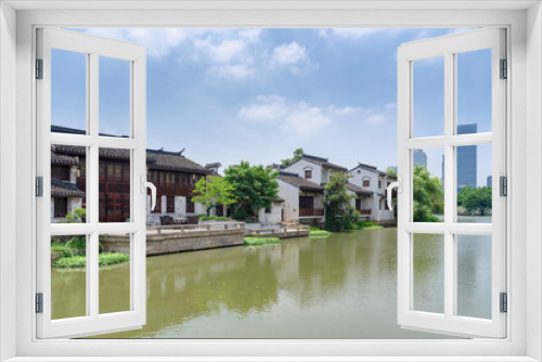 Fototapeta Naklejka Na Ścianę Okno 3D - canal in the ancient chinese city