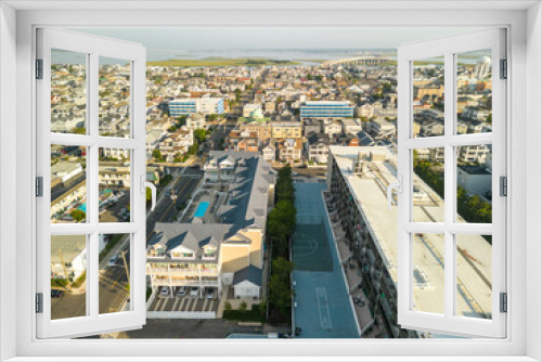Fototapeta Naklejka Na Ścianę Okno 3D - Aerial Drone of Ocean City New Jersey Summer 2023