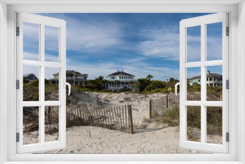 Fototapeta Naklejka Na Ścianę Okno 3D - Wild Dunes Resort, South Carolina, USA - April 10, 2023. Ocean view luxury vacation homes at Wild Dunes Resort, Isle of Palms, South Carolina.
