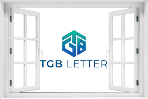 Vector gradient TBG monogram logo design