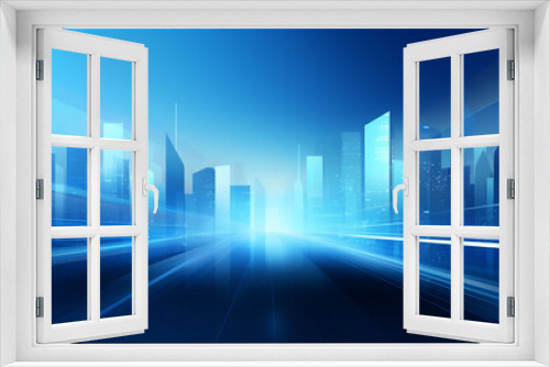 Bright Blue Business Background