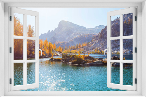 Fototapeta Naklejka Na Ścianę Okno 3D - Alpine lake