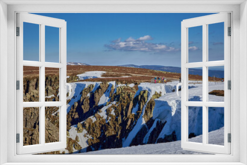 Fototapeta Naklejka Na Ścianę Okno 3D - Góry, Wodospady