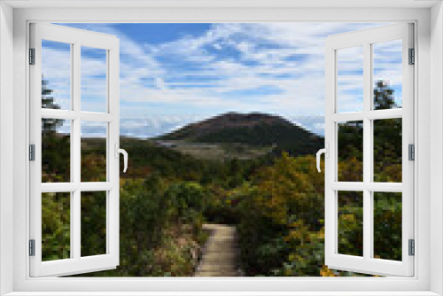 Fototapeta Naklejka Na Ścianę Okno 3D - Climbing  Mount Issaikyo, Fukushima, Japan