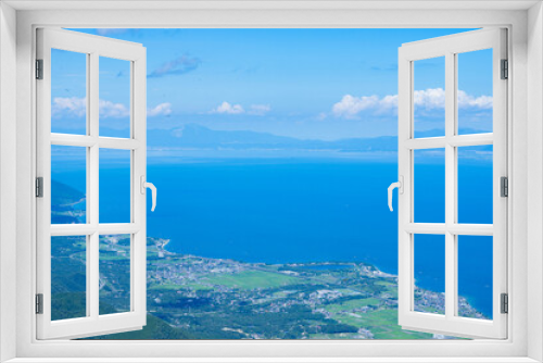 Fototapeta Naklejka Na Ścianę Okno 3D - テラスから見る琵琶湖の絶景